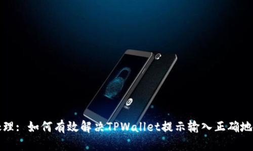 个性化处理: 如何有效解决TPWallet提示输入正确地址的问题
